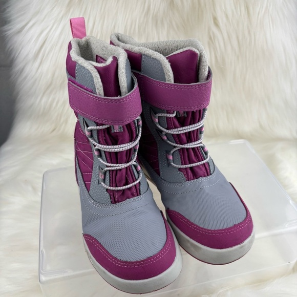 Merrell Kids' Purple and Gray Boots With Velcro Straps - Picture 1 of 8